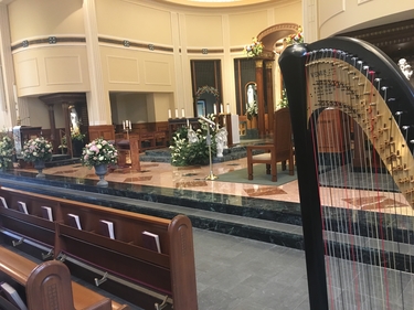 Chicago Harpist Catholic Wedding in Hinsdale